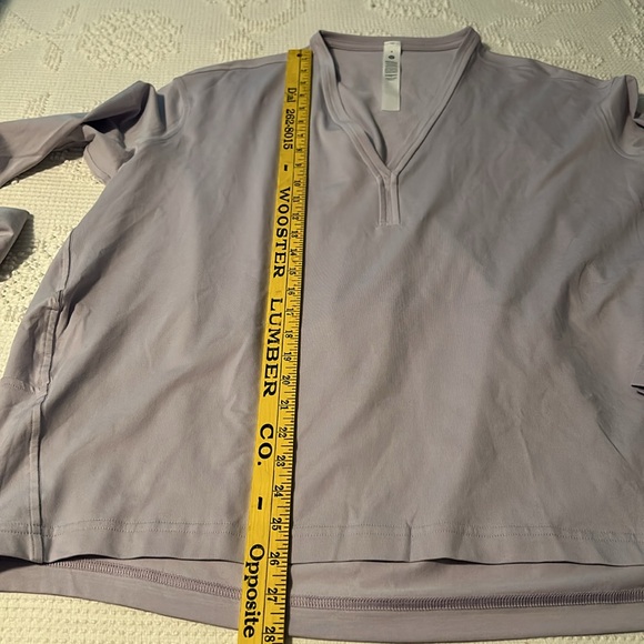 Lululemon Back In Action V-Neck Long-Sleeve Shirt (NWT) Lilac sz 8 - Picture 5 of 9